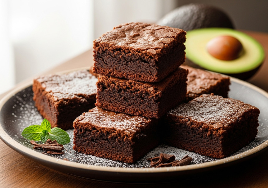 Healthy dessert avocado brownie global recipe