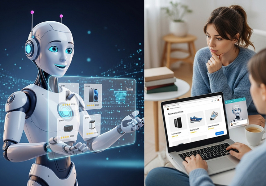 Artificial Intelligence personalization in e-commerce shopping 2025.