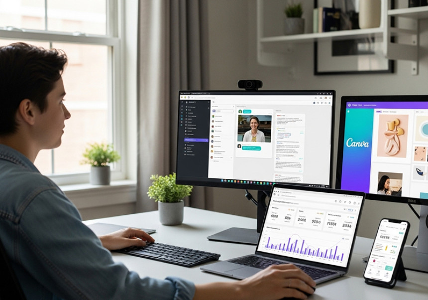 User earning money online with AI content creation and automation tools