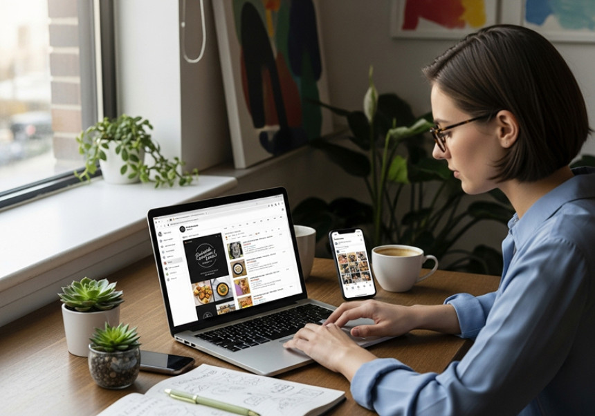 Managing social media accounts as a service-based side hustle